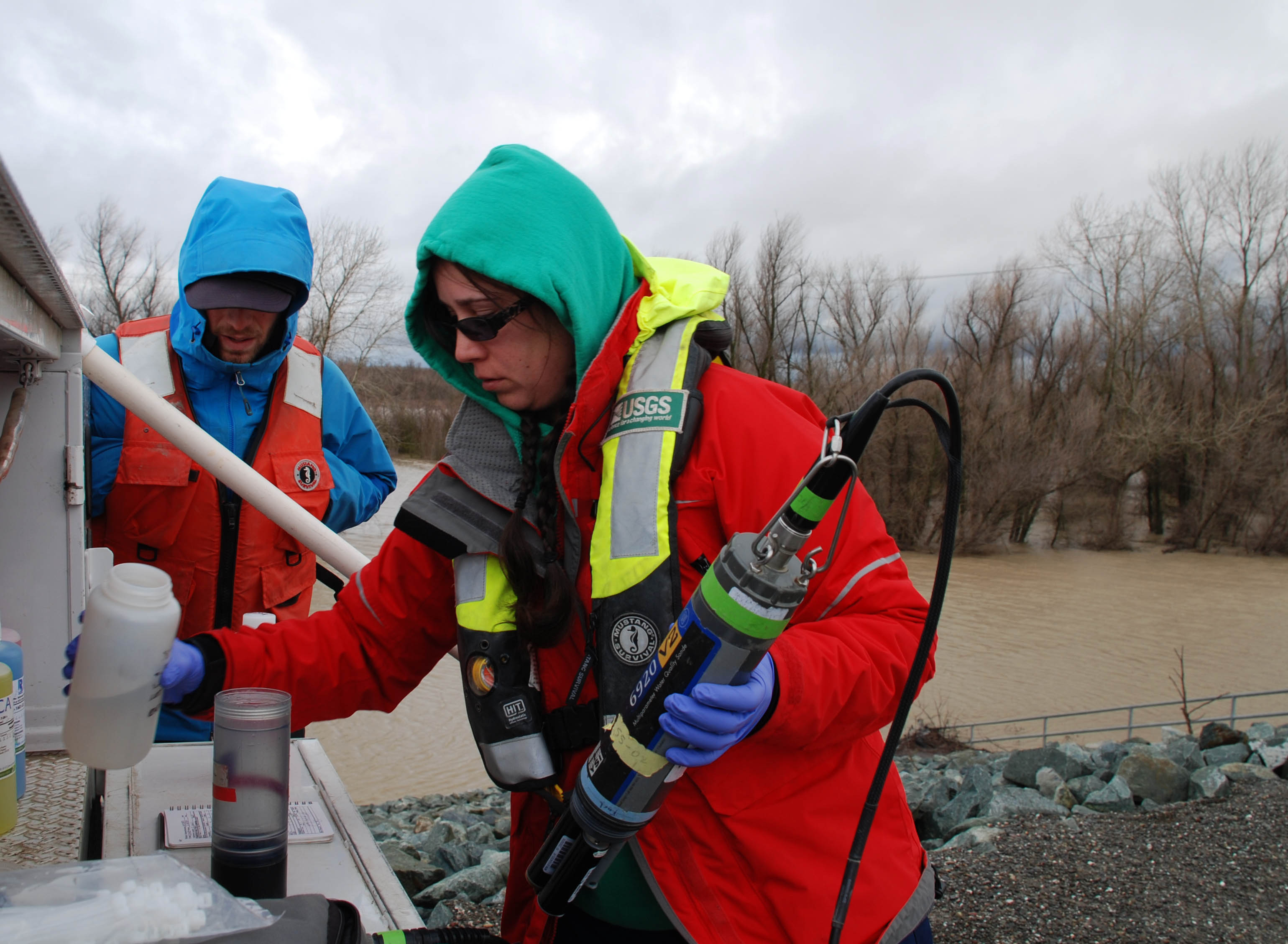 Hydrologists Sampling at Cache Creek U.S. Geological Survey